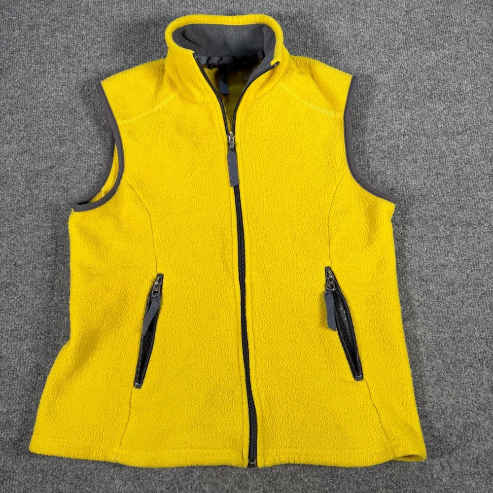Patagonia Synchilla Fleece Vest Mens Medium Yellow Sleeveless Jacket #4354